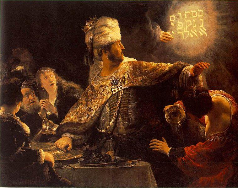 1635: Rembrandt malt Belsazars Gastmahl