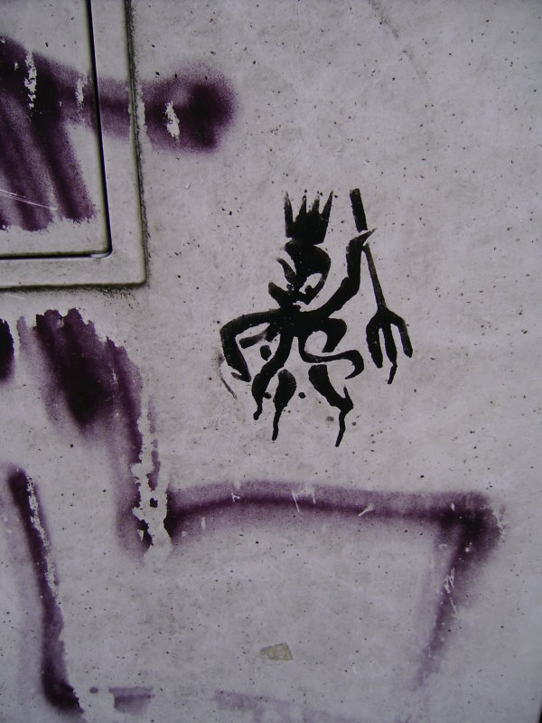 Viertel - Graf Moltke Str - Stencil Teufel