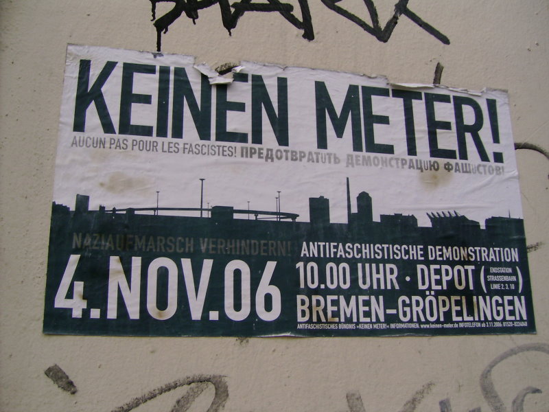 Viertel - Humboldtstr - Plakat Keinen Meter